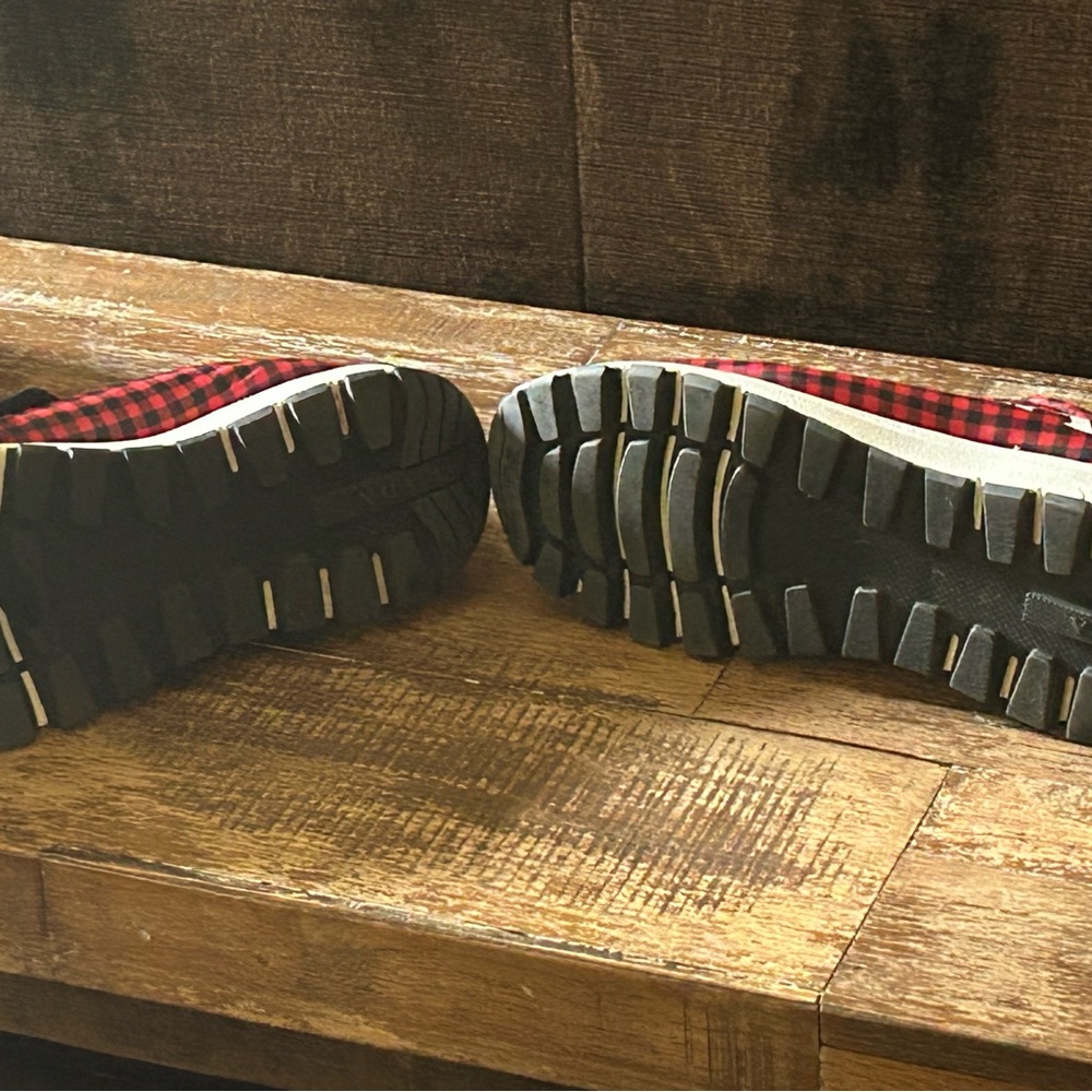 Prada Red and Black Canvas Sneakers - Picture 5 of 6